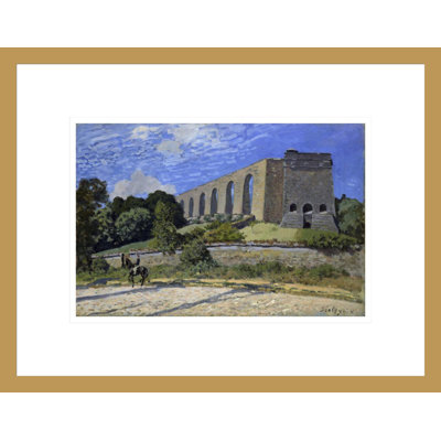 «Aqueduct at Marly» par Alfred Sisley, impression giclée sur cadre