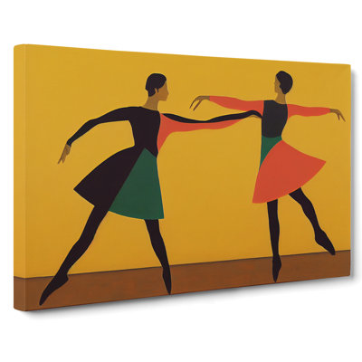 Two Ballerina Dancers - Wrapped Canvas Print