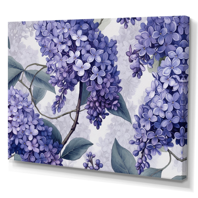 «Lilac mauve et gris», impression sur toile, H 16 po x l 32 po x P 1 po, Toile tendue