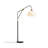 Mid-Century Style Wrought Iron & Fabric Floor Lamp