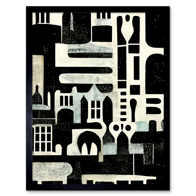 Bold Monochrome Geometric - Single Picture Frame Print