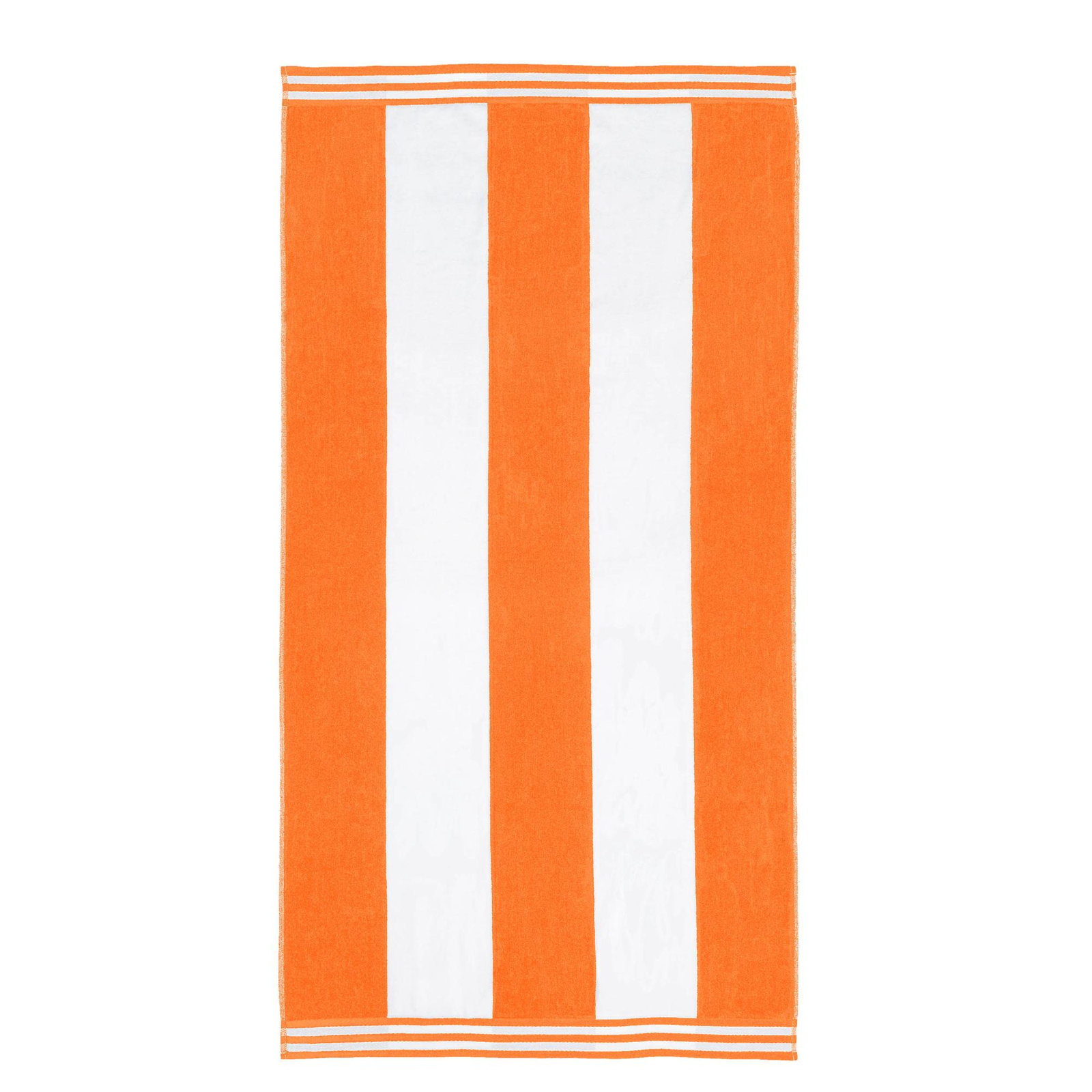 Oversized Cabana Striped Cotton Beach Towels, Orange, 1