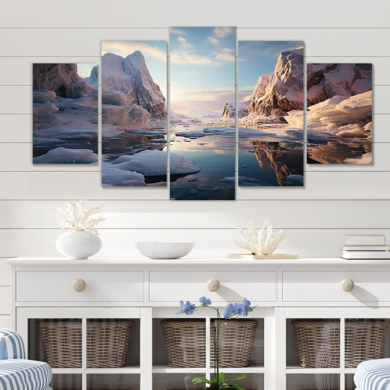 White Iceberg blanc Dreams - décor mural paysages - 5 panneaux