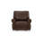 Reeve Manual Recliner Chair, Nailhead Trim, Dark Brown Leather Blend