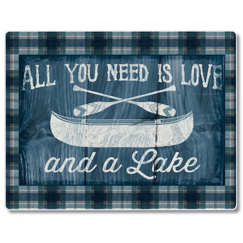 Love & A Lake Tempered Glass Cutting Board 10" x 8"