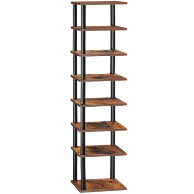 8‑Tier Narrow Freestanding Shoe Rack, Space‑Saving Shoe Storage Organizer for Closet, Entryway, Bedroom