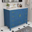 Meuble-lavabo moderne avec comptoir en pierre frittée blanche de Carrare-706764972