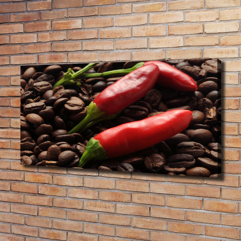 Chillies And Coffee - Wrapped Canvas Print