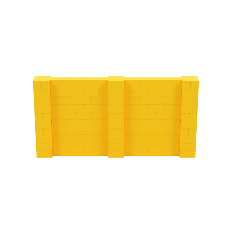Ensemble mural de blocs géants 7 'T, H 60 po x L 120 po, Jaune