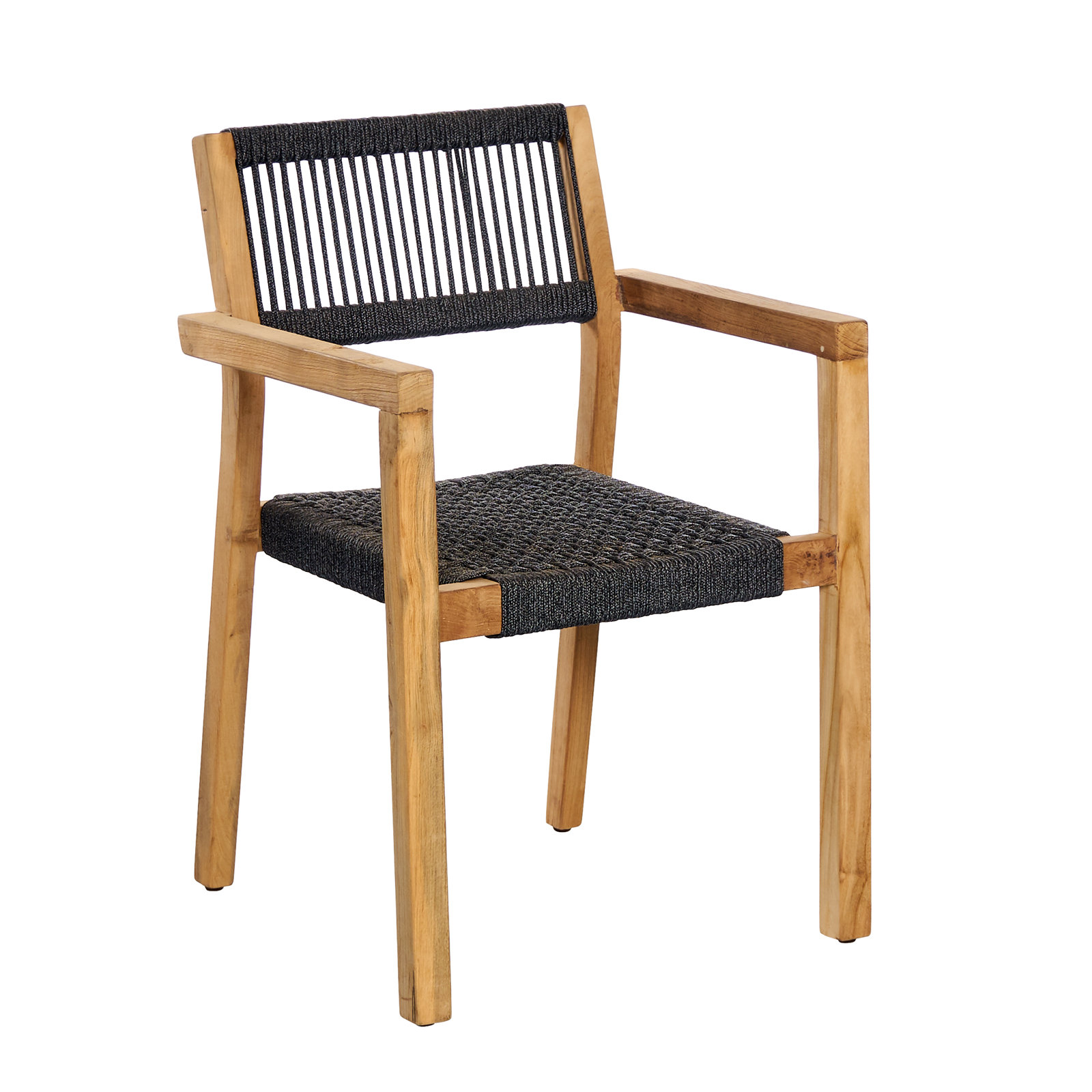 Morones Rectangular Reclaimed Teak 4 Person Indoor Outdoor Dining Set
