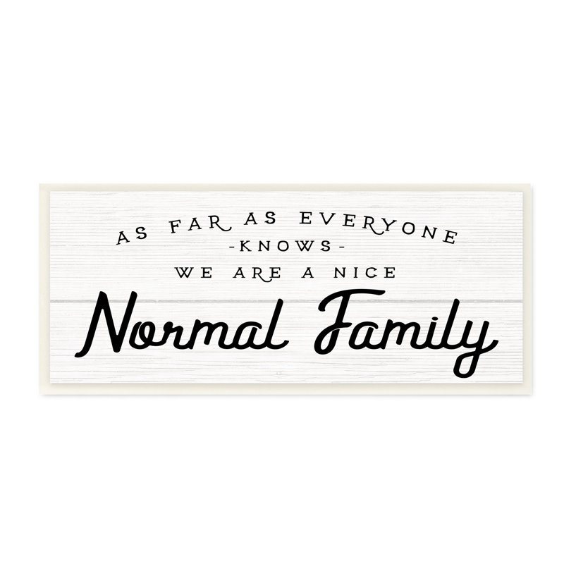Joli mot de famille normal, amusant, motivant, Plaque de bois, H 7 po x l 17 po
