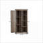 Armoires | Armoire de rangement haute de style rustique avec portes de grange, tablettes réglables, 39,37 po x 15,75 po x 74,4 po, gris ardoise | MDF | Cuisine