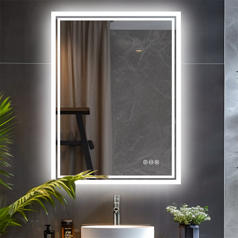 Alona Backlit LED Anti-Fog Bathroom Vanity Mirror, 90cm H x 70cm W