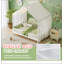 Lit Montessori au sol avec baldaquin, cadre de lit enfant en forme de maison avec hautes barrières, lit enfant en bois avec toit, taille standard-1549407756-1549407757