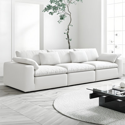 Canapé compressible en lin et coton 111,81 po