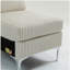 Module de siège modulaire sans accoudoirs pour canapé modulaire, canapé modulaire en velours côtelé, fauteuil d'appoint modulaire sans accoudoirs avec coussin de dossier, beige