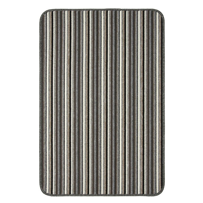 Navin Kitchen Mat, Silver, Rectangle 67 x 100cm
