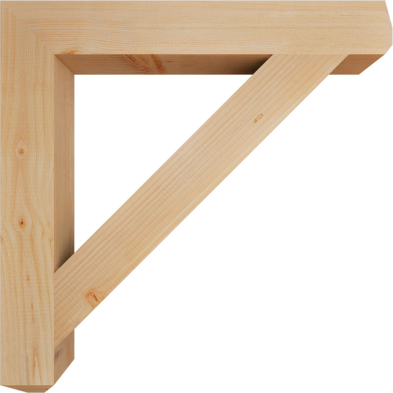 Support lisse artisanal, sapin Douglas, l 3 1/2 po x P 30 po x H 30 po, H 30 po x l 3,5 po x P 30 po, Douglas (lisse)