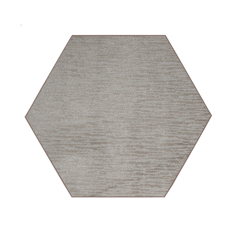 Tapis décoratif brun Furnish My Place, Hexagone 10 pi