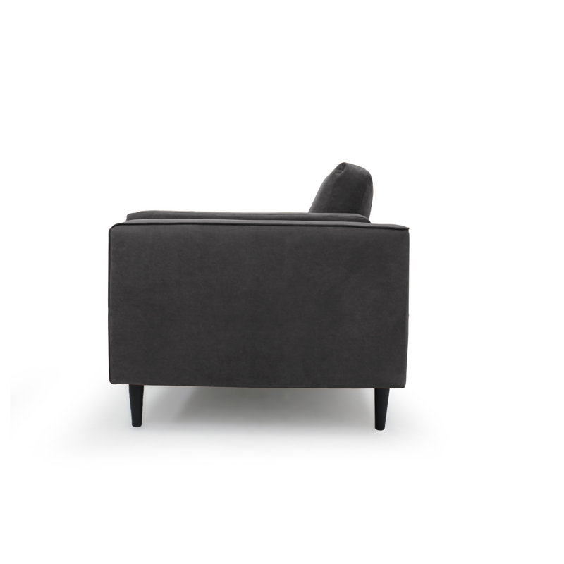 Deavian Velvet Armchair, Anthracite
