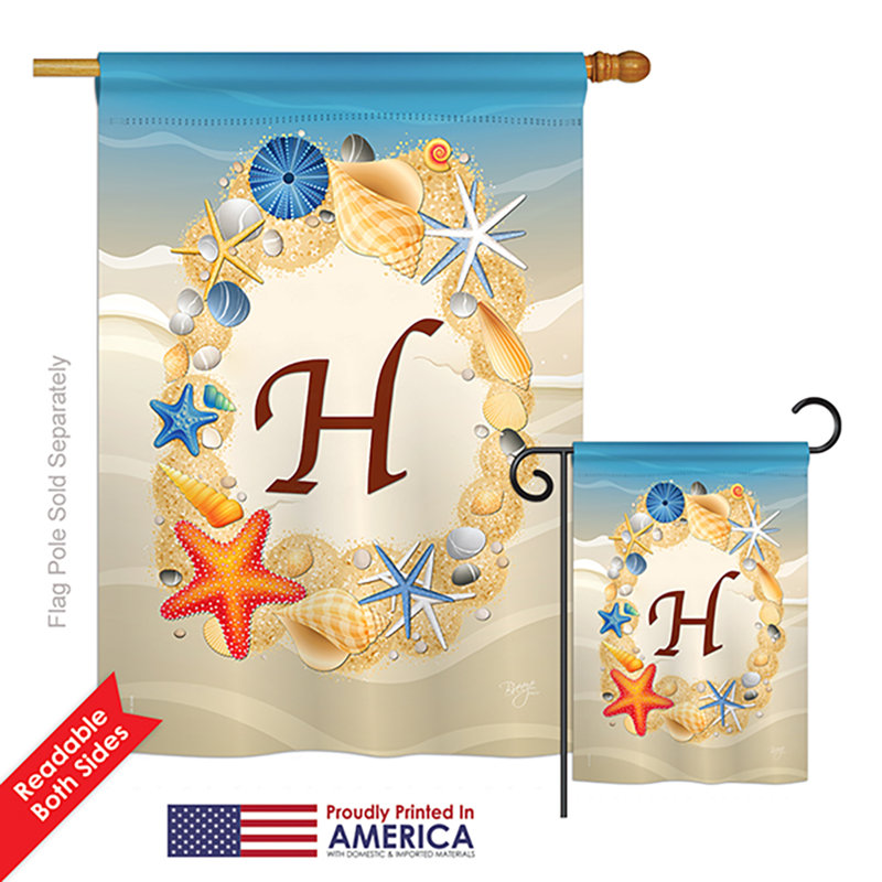 Renteria Double Sided Polyester Flag Set, H
