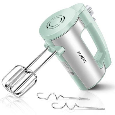 6 Speed Hand Mixer With Turbo Boost, 4 Stainless Steel Attachments