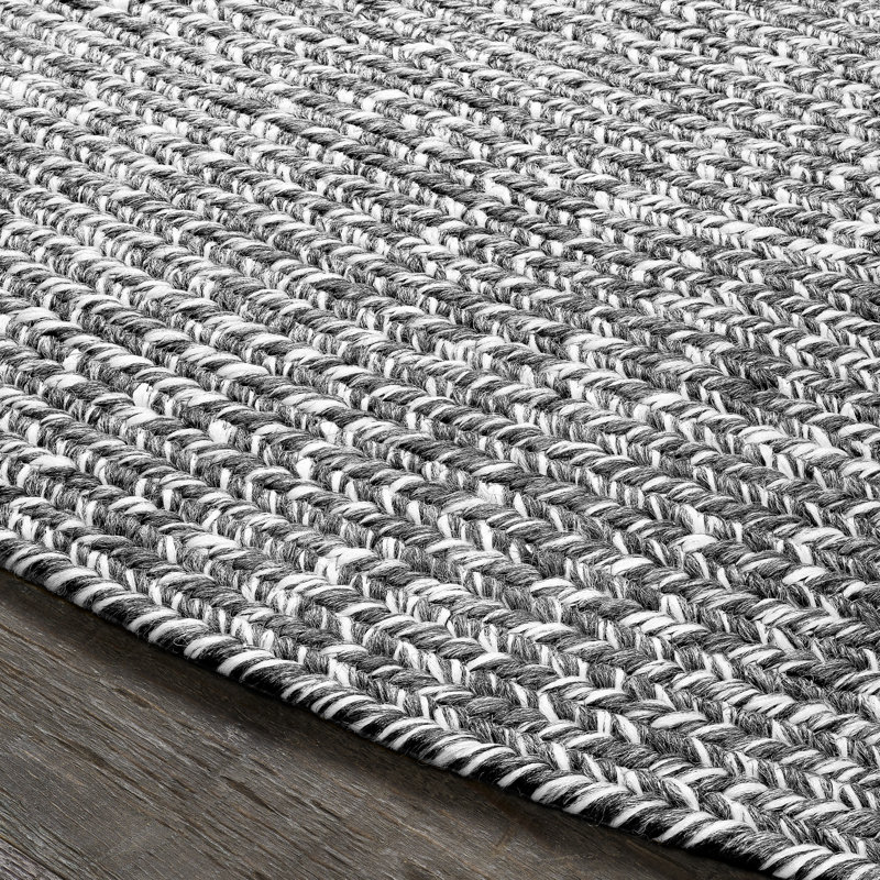 Tapis de couloir ou tapis d'extérieur tressé réversible Ulmer, Ovale 4 pi x 6 pi