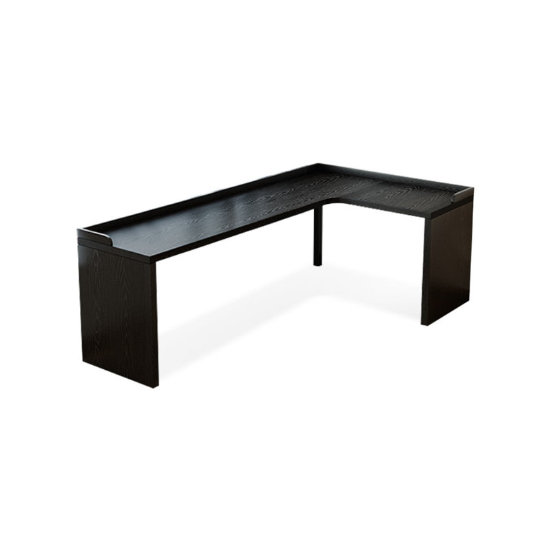 Modern and simple black L-shaped corner desk, 29.53" H x 78.74" W x 47.24" D, Right Hand Return