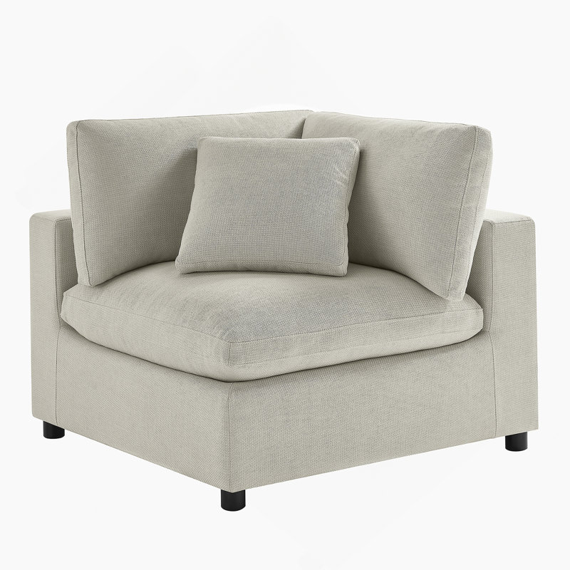 Fauteuil d'angle confortable et élégant pour se détendre, avec housses de coussin amovibles et tissus durables