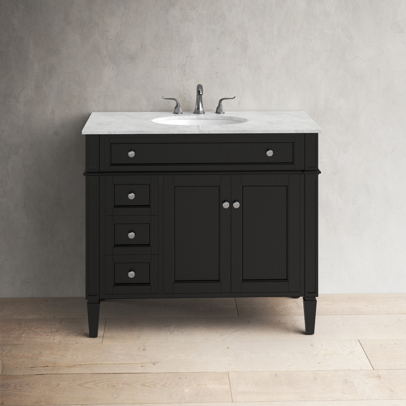 Rivers 40'' Single Bathroom Vanity, Black