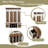 All-in-One Hall Tree 58.8'' W with Bench, 7 Hooks, Shoe Storage-1288314294