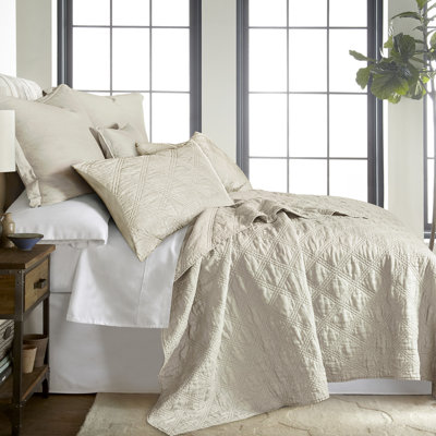 Washed Linen Natural King Quilt
