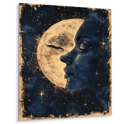 Lune du Tarot - art mural céleste en métal, astrologie