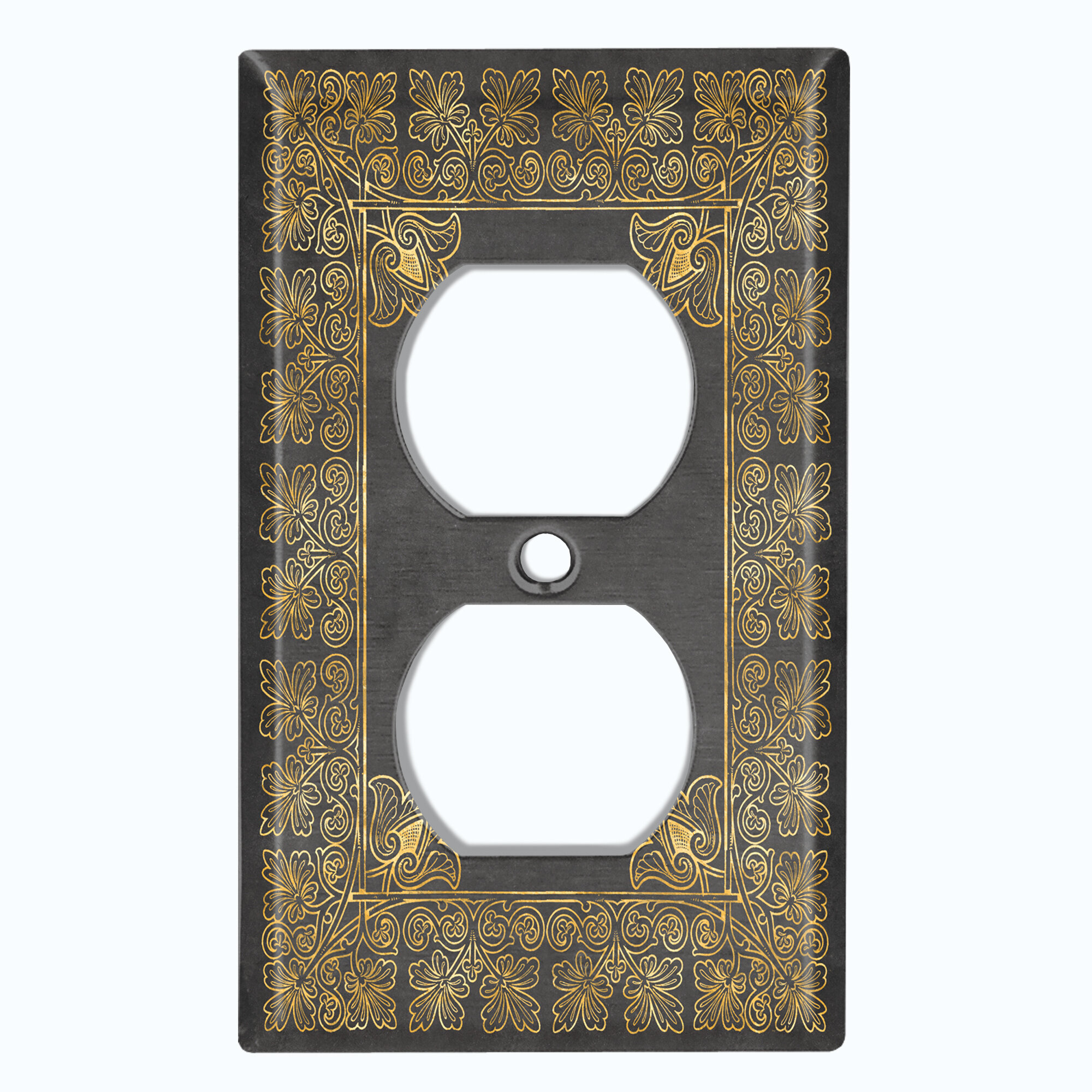 WorldAcc Patterned 1 - Gang Duplex Outlet Standard Wall Plate | Wayfair