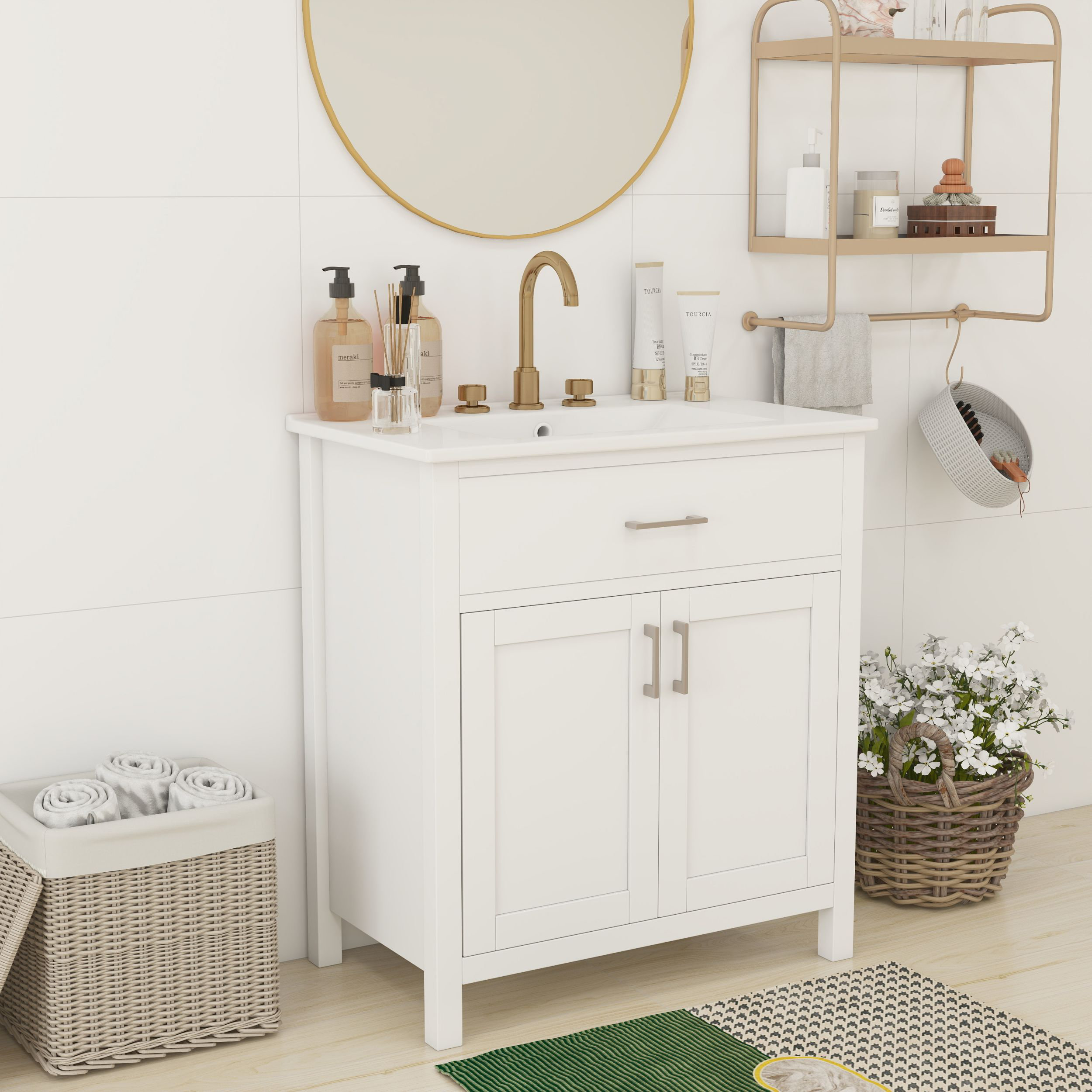 Ebern Designs Modern Freestanding Bathroom Vanity - Wayfair Canada