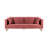 90" Velvet Square Arm Sofa with Reversible Cushions-1832535827