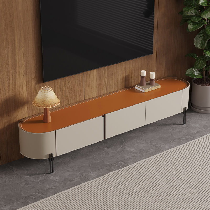 Meuble télé Meruyert, Grey/Orange, 78.7"