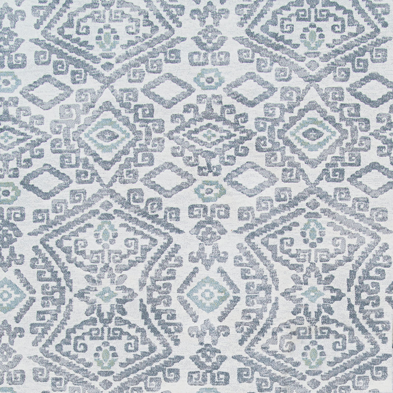 Tapis gris à motif géométrique Bastioni, Rectangle 2 pi x 3 pi 7 po