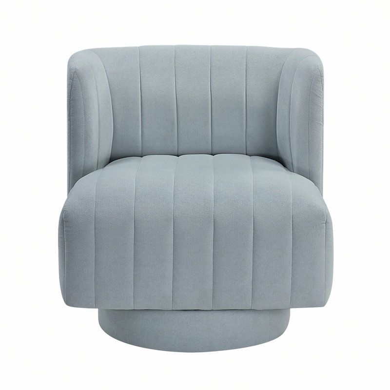 Chaise pivotante moderne, fauteuil d'appoint rembourré, Bleu turquoise