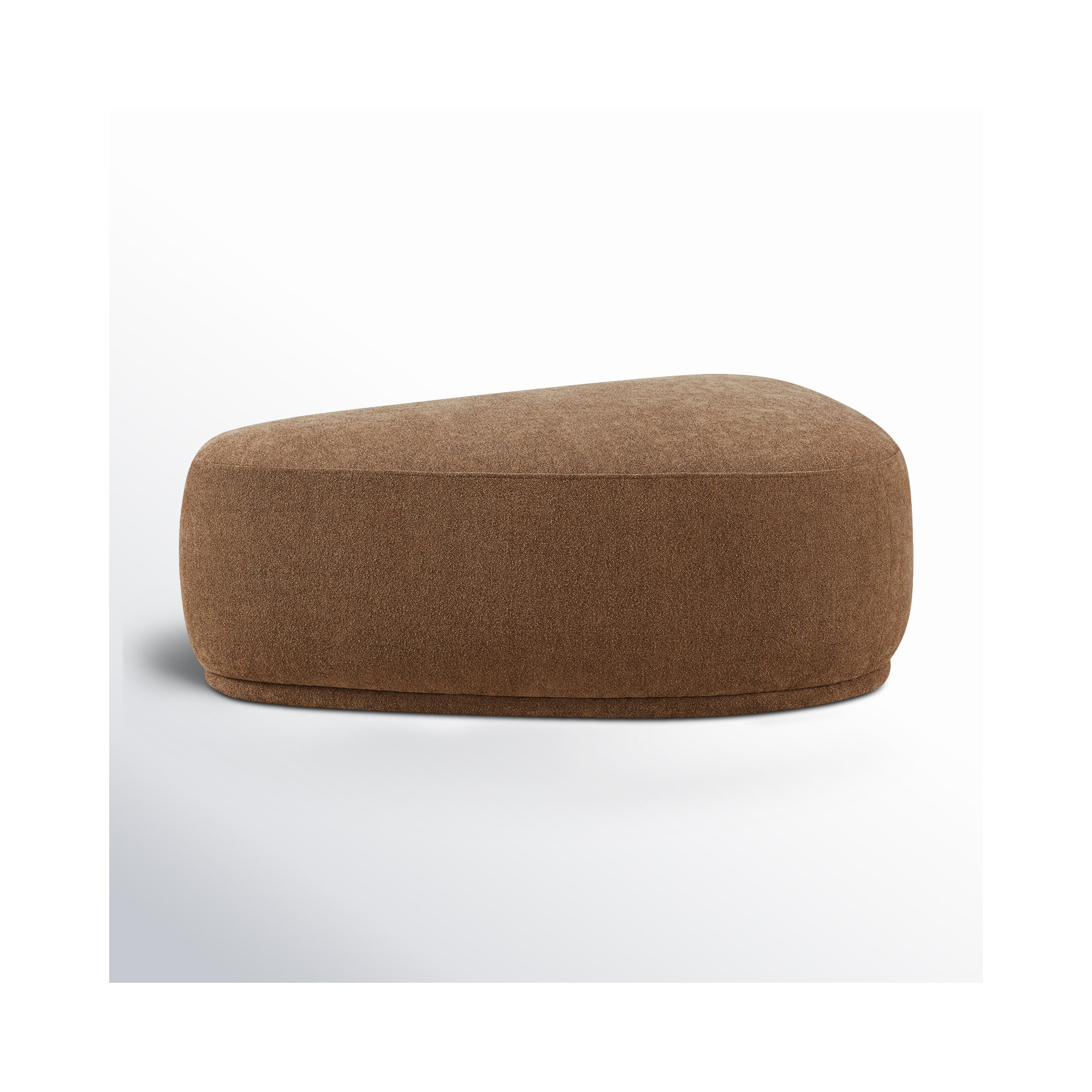 Adna 44'' Triangular Upholstered Ottoman, Elite Camel