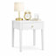 Table de chevet moderne avec tiroir ondulé et rangement compact