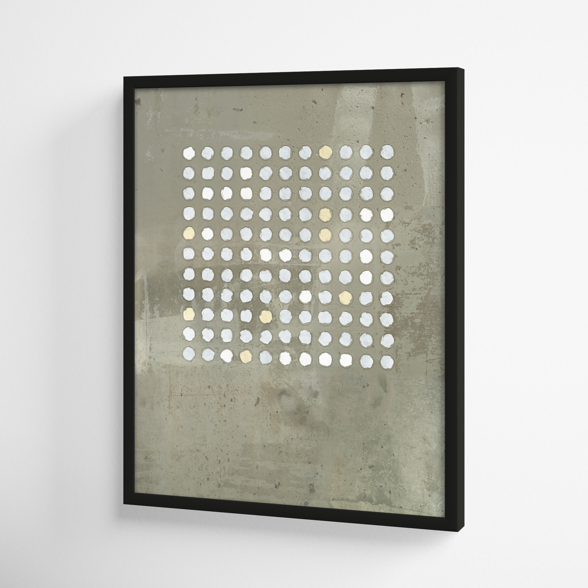 Circles In Squares 2 by Jacques Pilon, Black, 20" H x 16" W x 1.25" D