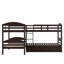 Lit simple en L avec lit gigogne-588040468