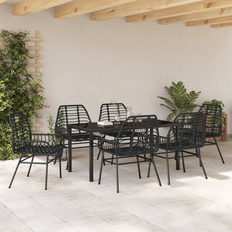 6 - Person Patio Dining Set with Rectangular Table