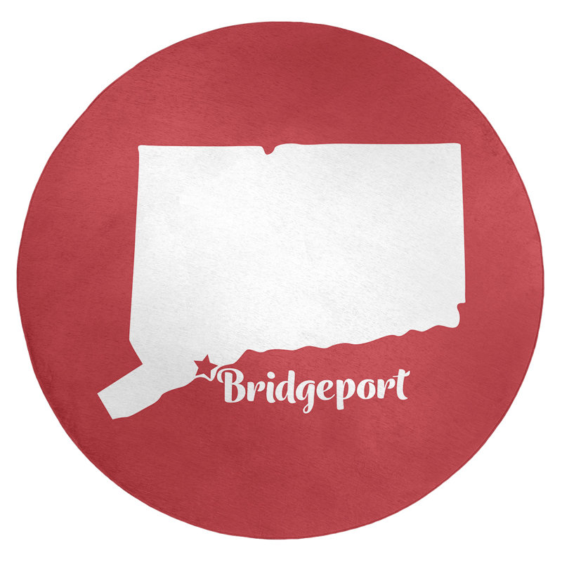 Tapis de zone rouge en bridgeport connecticut, Rond 5 pi