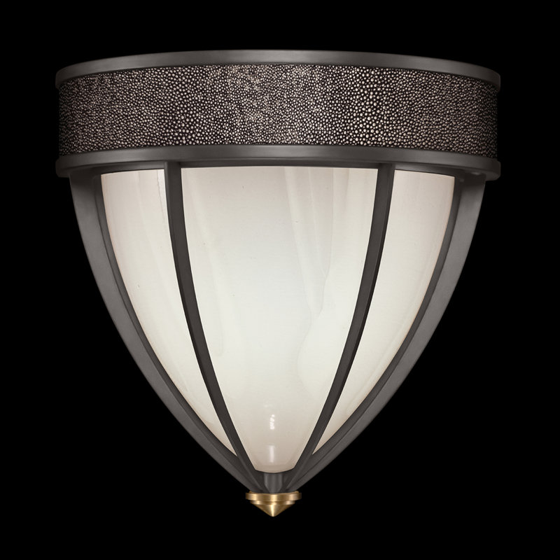 Applique murale H 12,25 po Mirage, Laiton / acier de minuit, Galet
