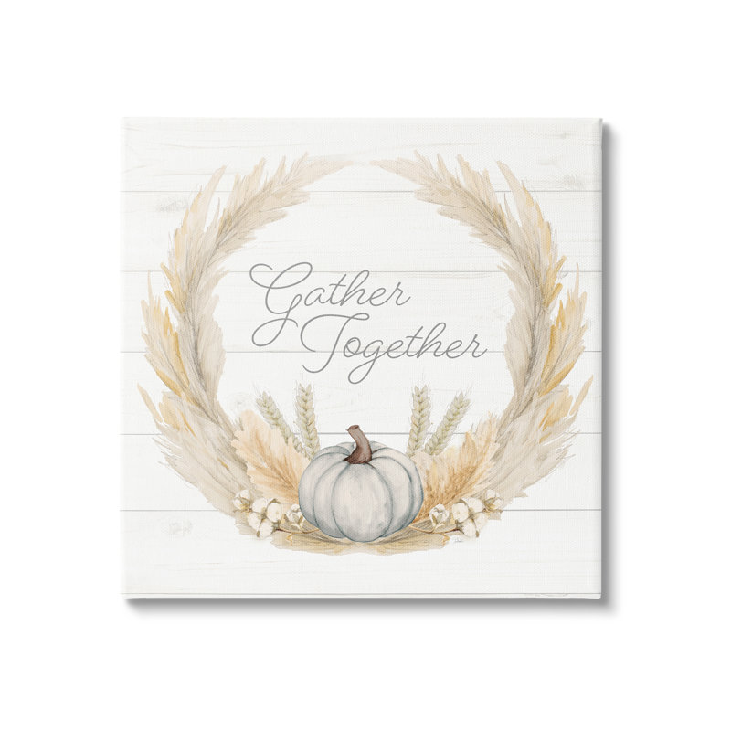 Gather Together Family Sentiment, Toile tendue, H 17 po x l 17 po x P 1,5 po