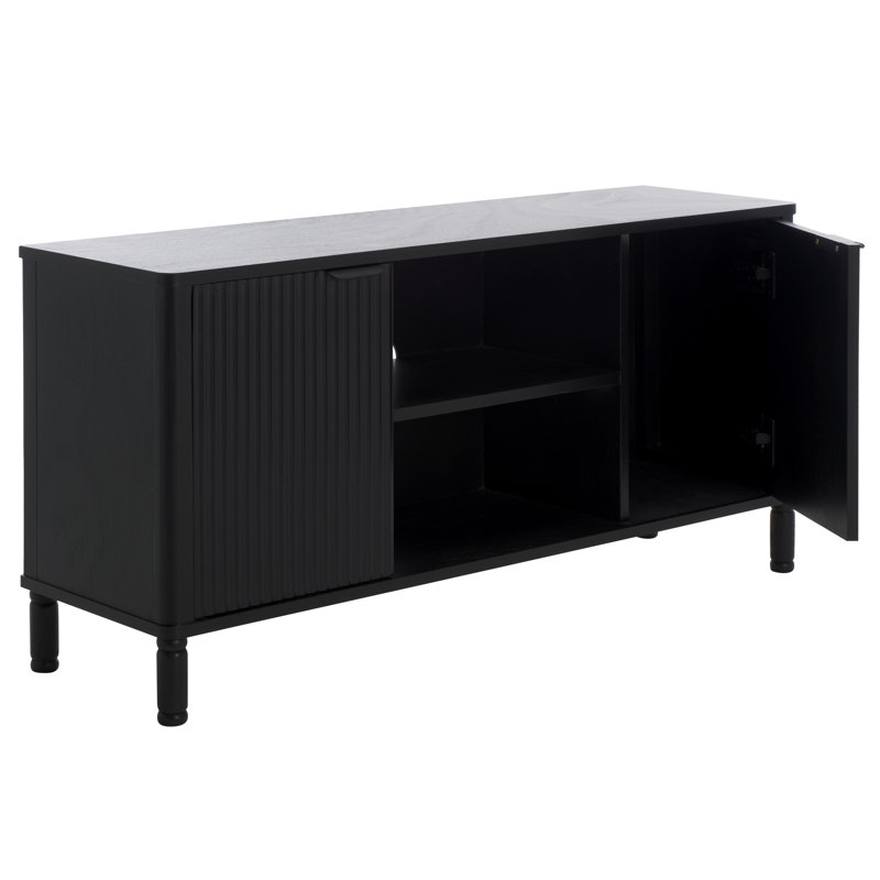 Flaminia 2 Door Media Stand, Matte Black