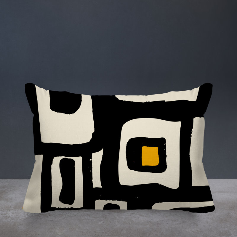 Solara Reversible Throw Pillow, Yellow, 18"H x 25"W