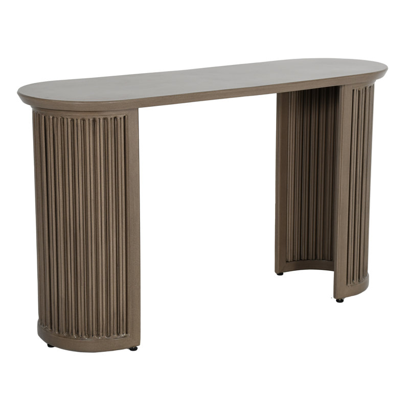 Samara 18 x 54 Oval Console Table (Fluted)